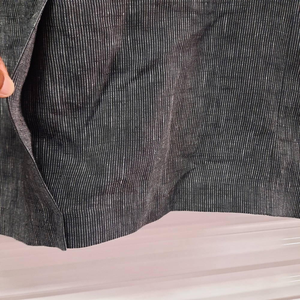 Ted Baker Sport Coat Mens Size 5(XL) Black Stripe 100% Linen Suit Blazer Jacket - Picture 13 of 14